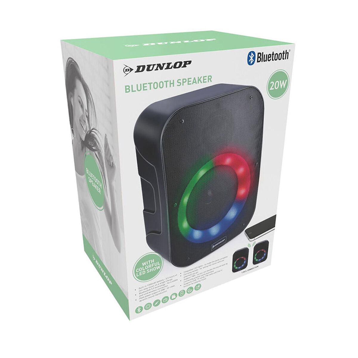 Bluetooth Zvučnik Dunlop TWS 20 W Crna